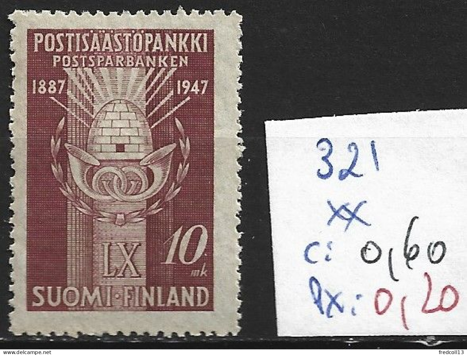 FINLANDE 321 ** Côte 0.60 € - Neufs