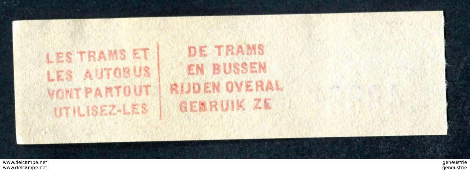 Ticket De Tramways Bruxellois Années 40/50 - Billet Tramway Bruxelles - Tram Belgique - Europa