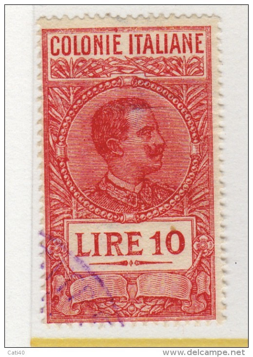 MARCA DA BOLLO/REVENUE- COLONIE  ITALIANE LIRE 10 - Afrique Orientale Italienne