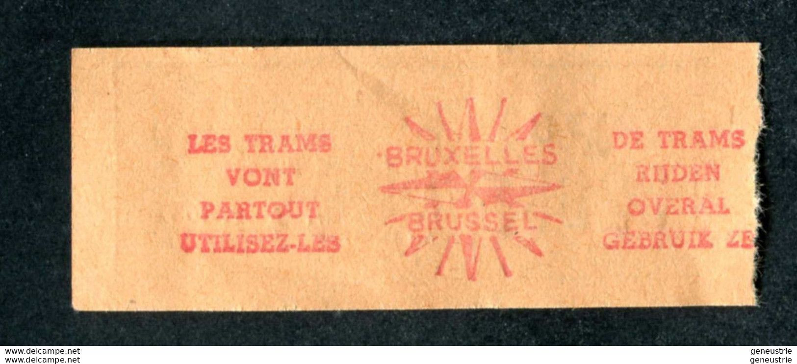 Ticket De Tramways Bruxellois Années 40/50 - Billet Tramway Bruxelles - Belgique - Europa