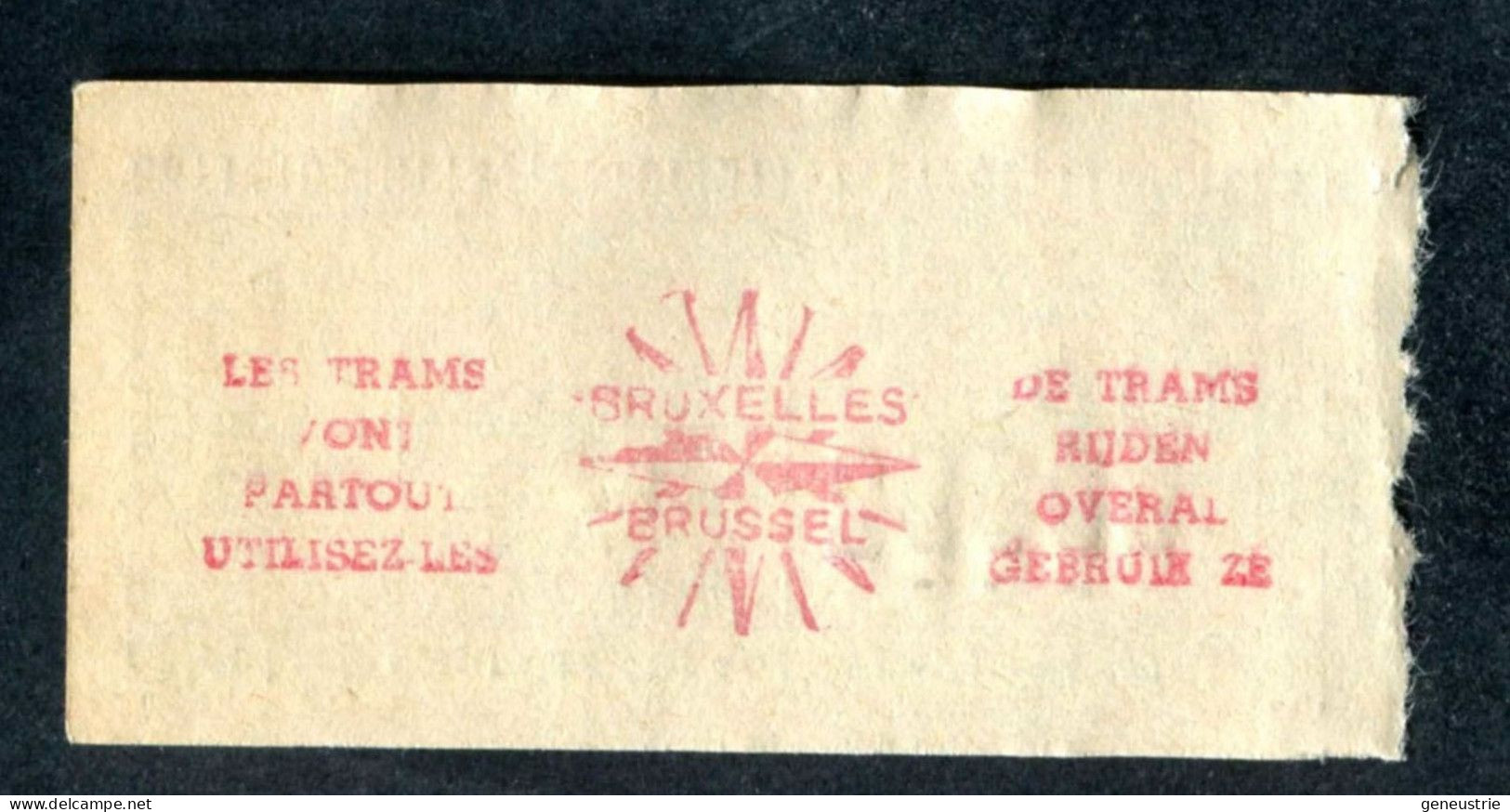 Ticket De Tramways Bruxellois Années 40/50 - Billet Tramway Bruxelles - Belgique - Europe