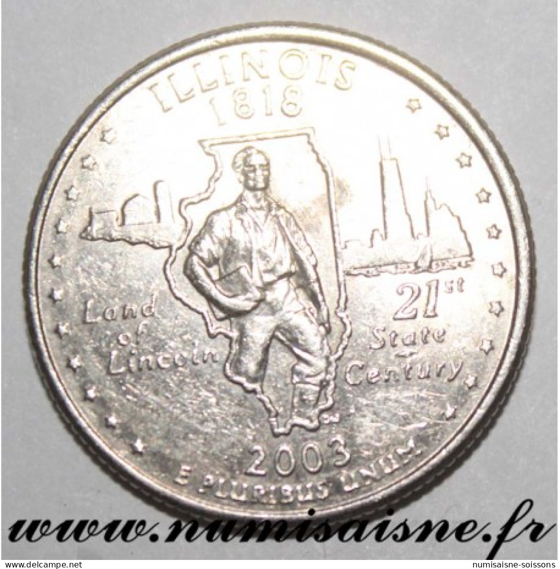 ETATS UNIS - KM 343 - 1/4 DOLLAR 2003 D - Denver - ILLINOIS - SPL - 1999-2009: State Quarters