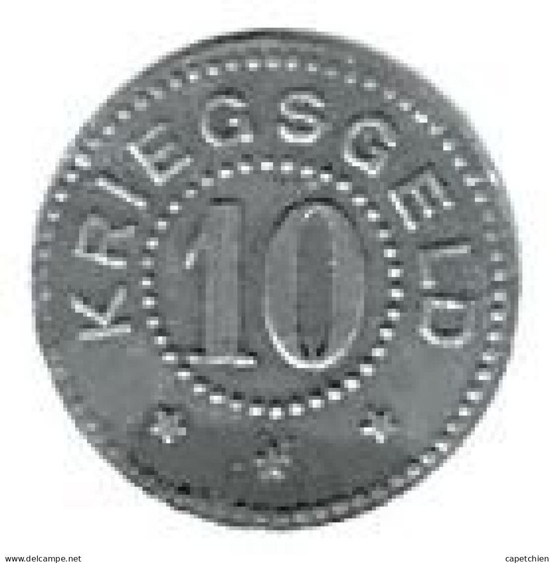 ALLEMAGNE / NOTGELD / STADT STRALSUND / 10 PFENNIG / 1917 / ZINC / 20 Mm  / 1.62 G / ETAT SUP - Noodgeld