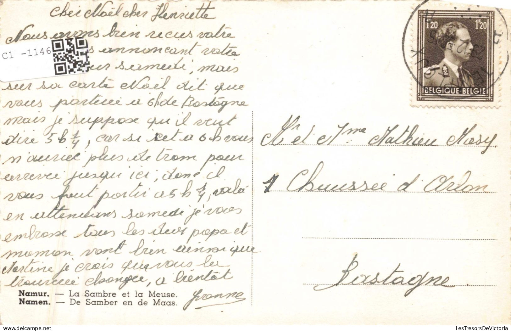 BELGIQUE - Namur - La Sambre Et La Meuse - Carte Postale Ancienne - Namen