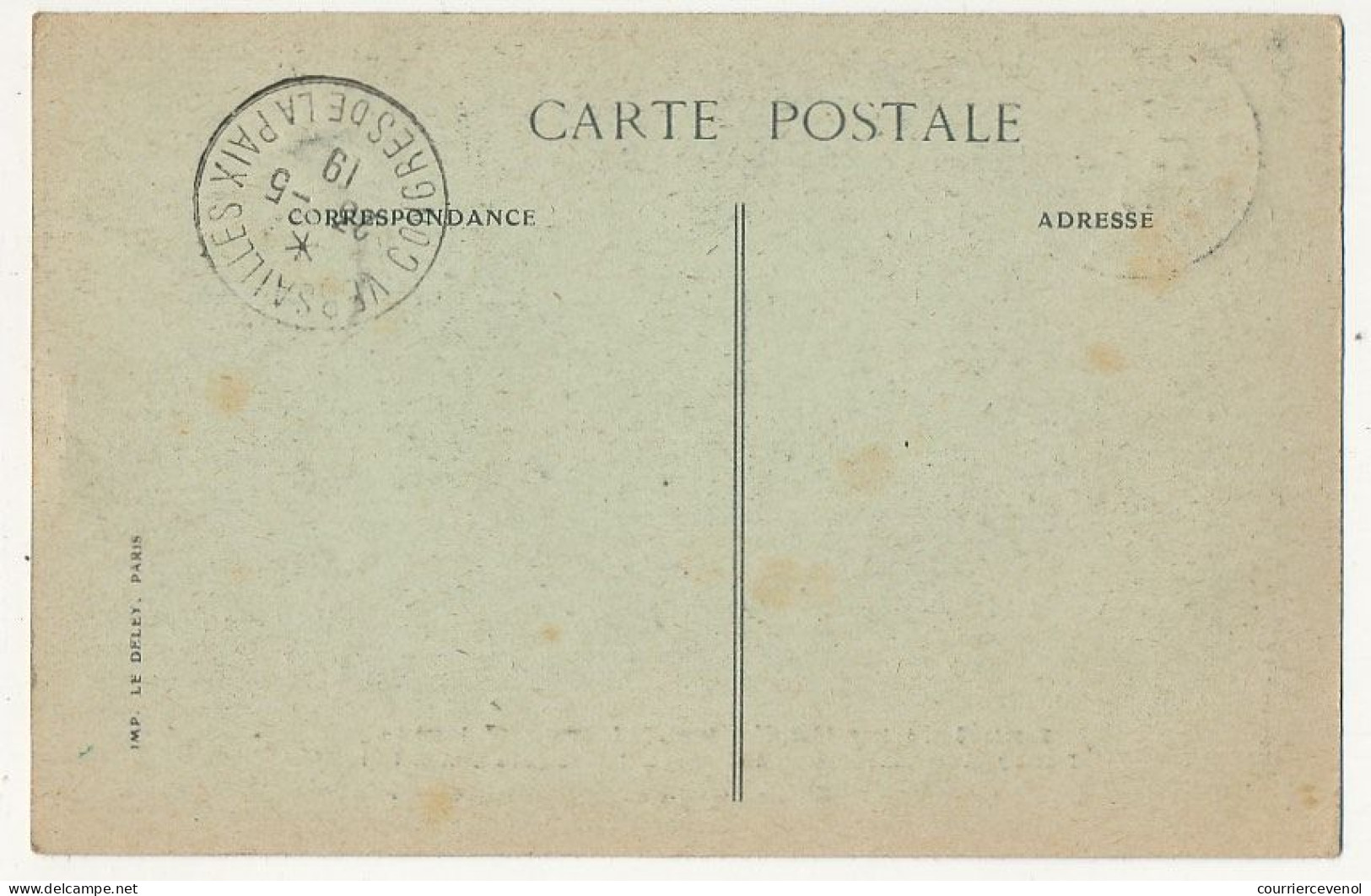 FRANCE - CPA  Affr 5c Semeuse Obl Versailles Congrès De La Paix - 23/5/1919 - Galerie Des Glaces - Tijdelijke Stempels