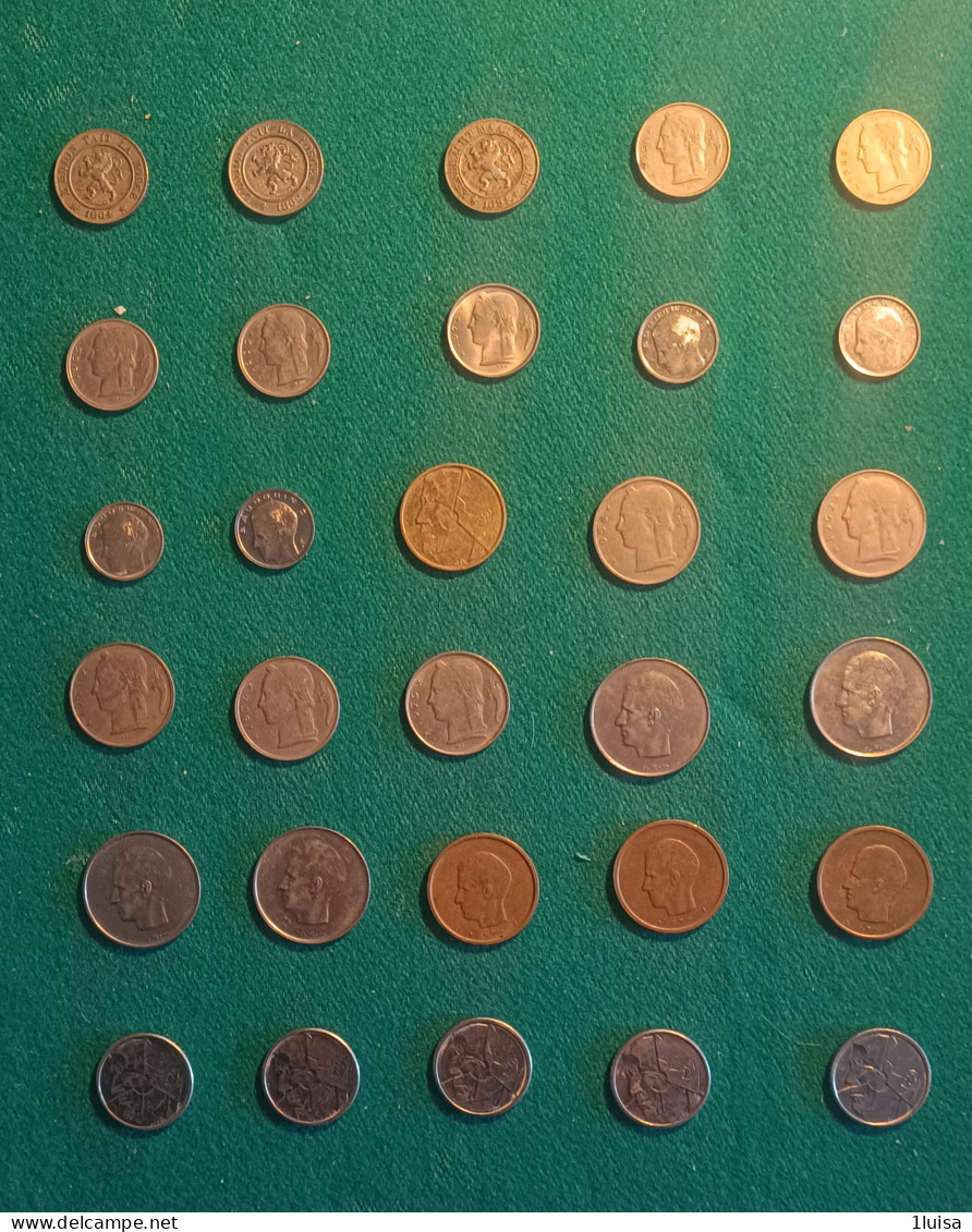 BELGIO 30 Monete Anni Diversi N. 2 - Collections