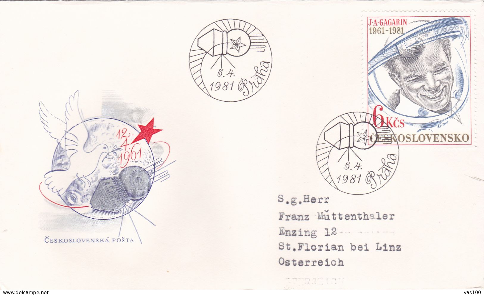 POST DAY COVERS  FDC  CIRCULATED 1981Tchécoslovaquie - Brieven En Documenten