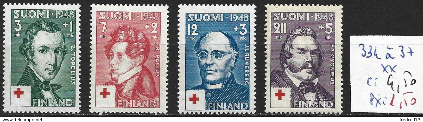 FINLANDE 334 à 37 ** Côte 4.50 € - Unused Stamps