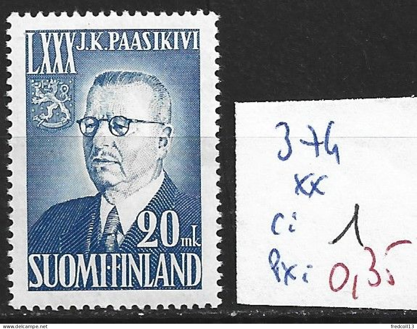 FINLANDE 374 ** Côte 1 € - Unused Stamps