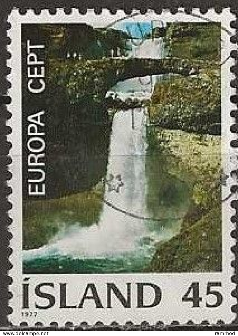 ICELAND 1977 Europa - 45k. Ofaerufoss, Eldgja FU - Used Stamps