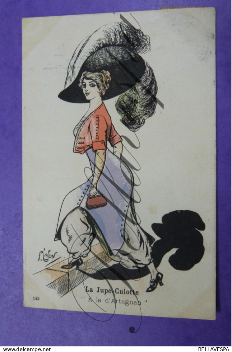 Art Deco Girl  Illustrateur Artist " F.Lafon" La Jupe-Culotte   1911 N° 145 - Autres & Non Classés