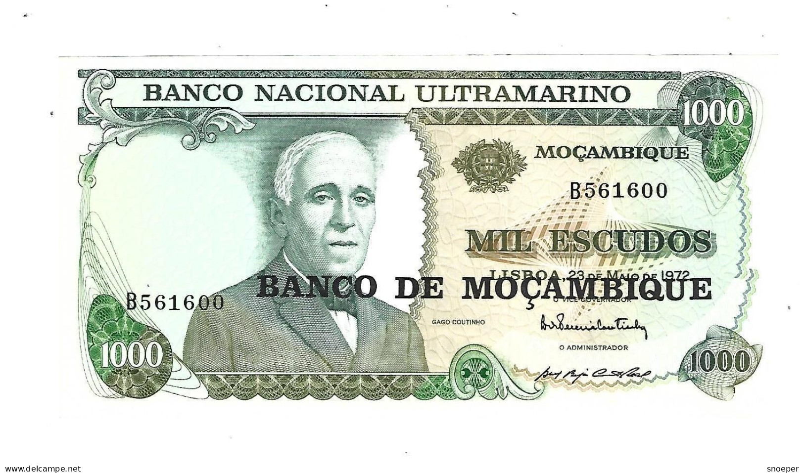 *mozambique 1000 Escudos 1976  119 Unc - Mozambique