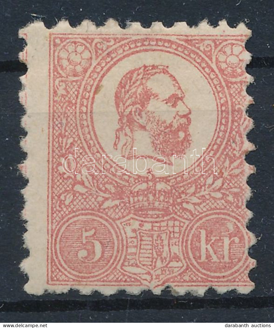 1871 Kőnyomat 5kr újragumizva, Több Fog Javítva, Utánfogazva, Enyhe Képbe Fogazás (220.000) / Mi 3a Shifted Perforation, - Other & Unclassified