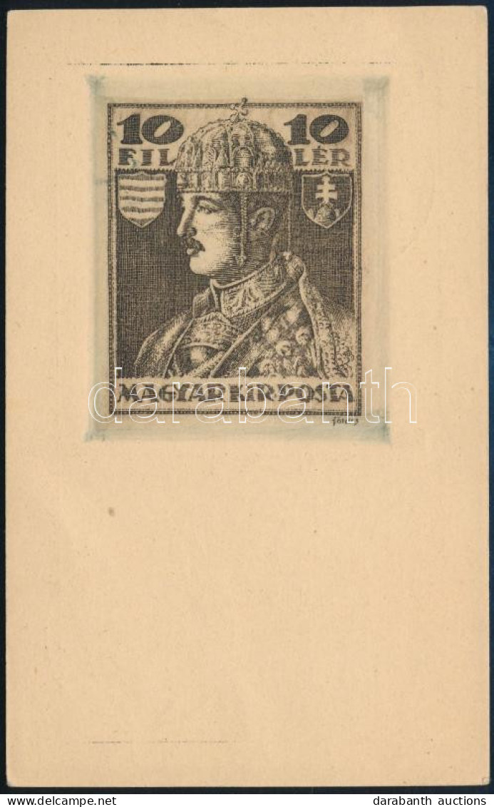 1921 Károly 10f Sorszámozott Libellus Emléklap (500 Példány Készült) Alkalmi Bélyegzéssel, Budapesten Postázva - Other & Unclassified