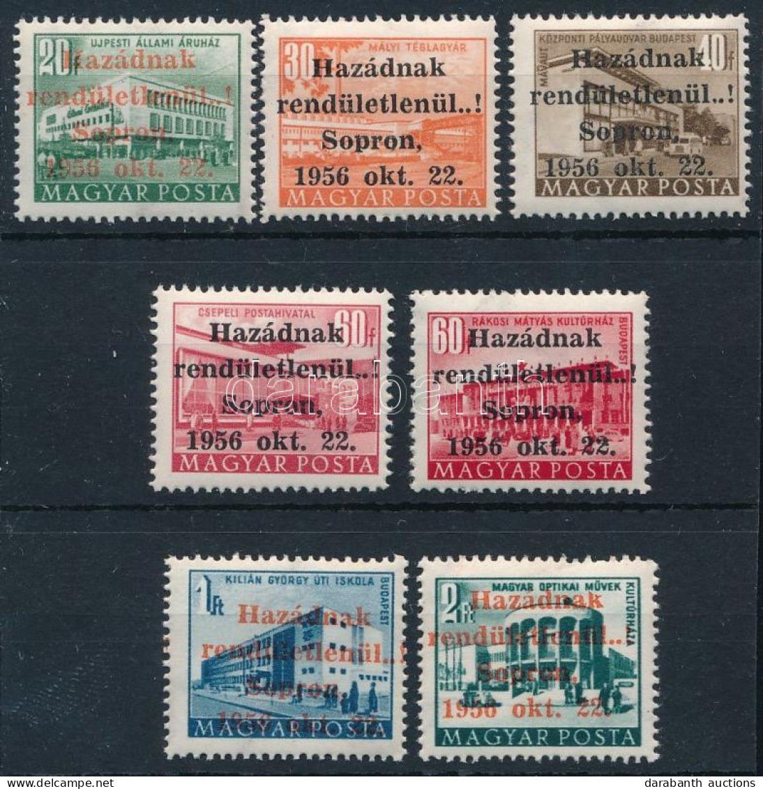 ** 1956 Sopron 7 értékes Sor (12.000) - Andere & Zonder Classificatie