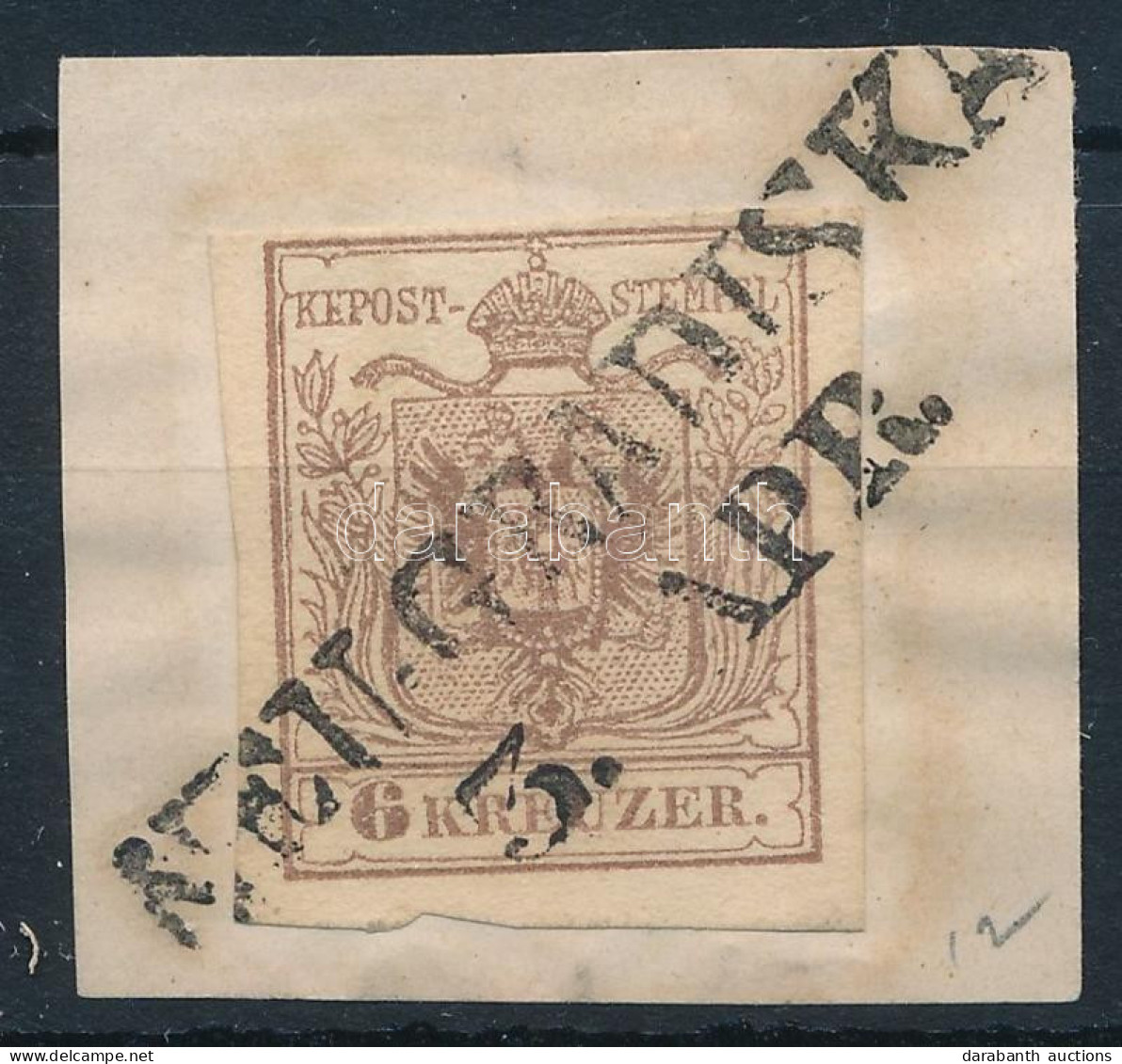 1850 6kr MP III Lemezhiba A KKPOST-ban "NEU-GRADISKA" - Andere & Zonder Classificatie