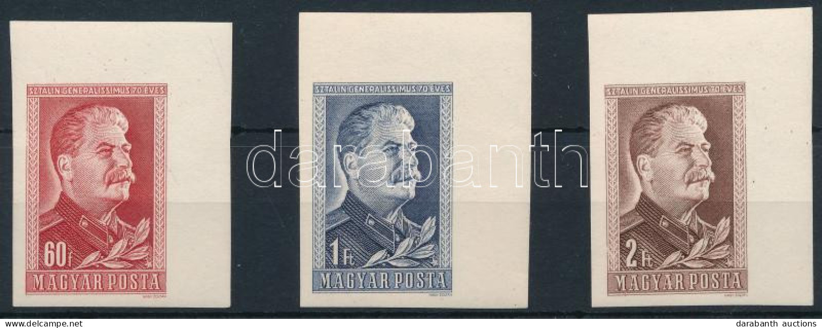 ** 1949/1950 Sztálin (I.) ívsarki Vágott Sor (3.000) - Other & Unclassified