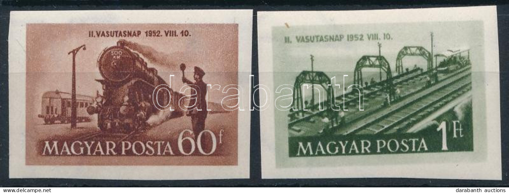 ** 1952 Vasutasnap Vágott Sor (7.000) - Altri & Non Classificati