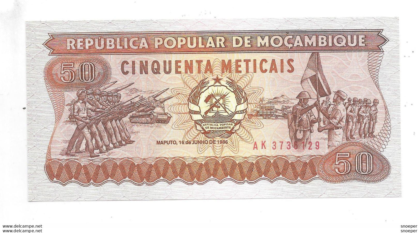 *mozambique 50 Meticals 1986   129 Unc - Mozambique