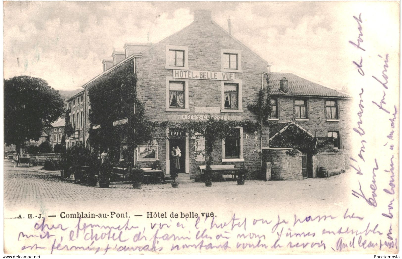 CPA Carte Postale Belgique  Comblain-au-Pont  Hôtel Belle Vue Début 1900  VM75940ok - Comblain-au-Pont