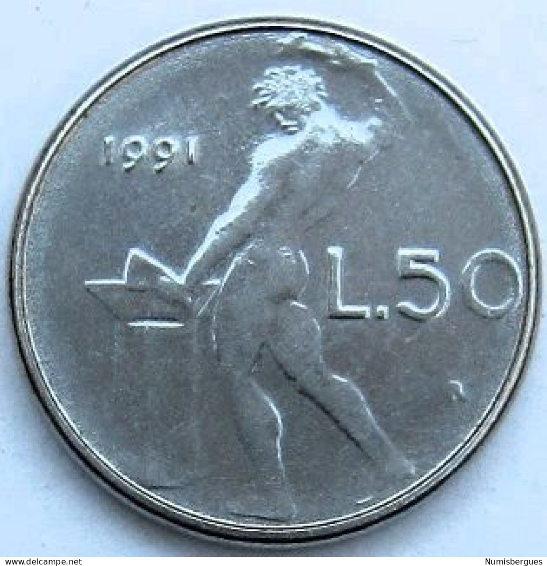Pièce De Monnaie 50 Lire 1991 - 50 Lire