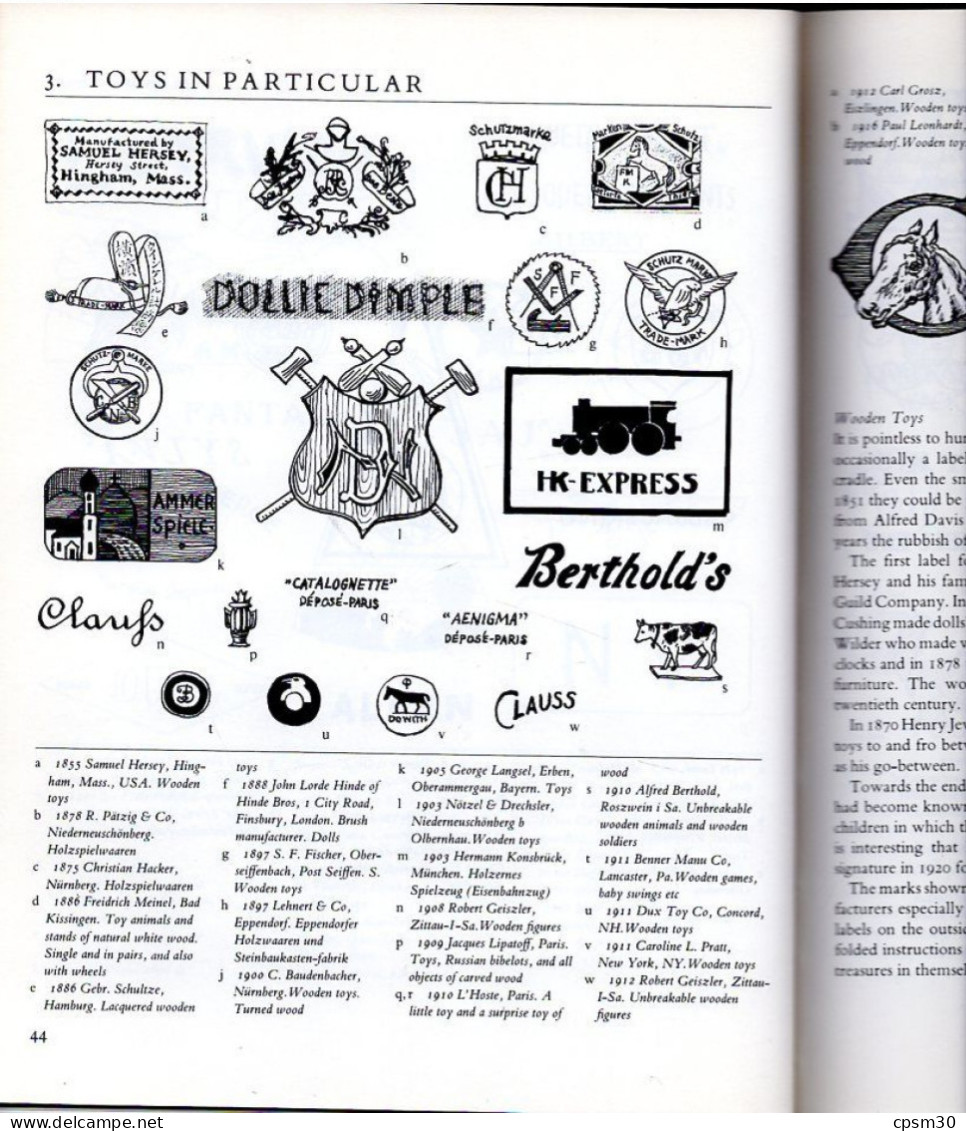Livre, TOYS, DOLLS, AUTOMATA, MARKS & LABELS, 1985 - Encyclopedieën
