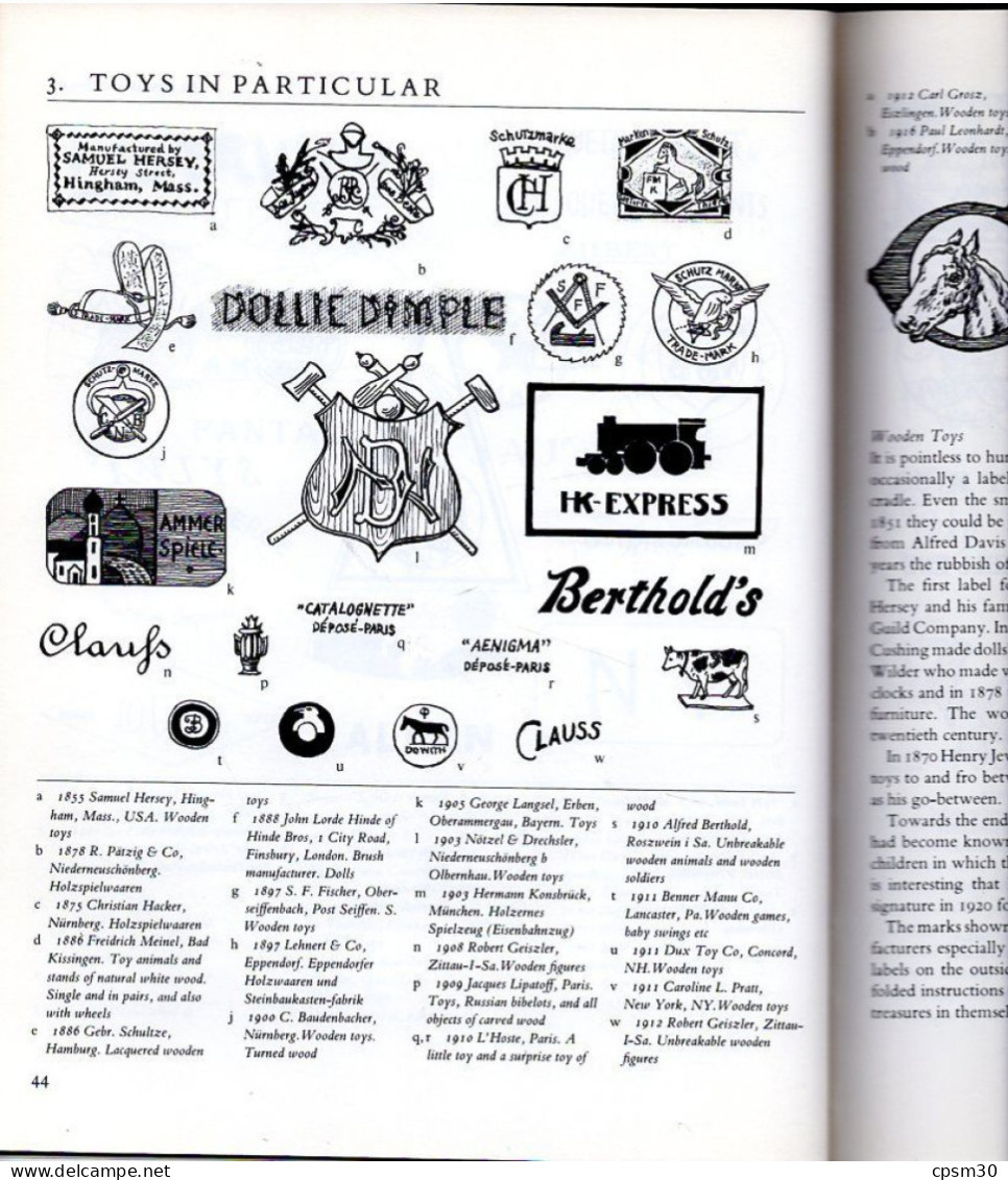 Livre, TOYS, DOLLS, AUTOMATA, MARKS & LABELS, 1985 - Enciclopedias