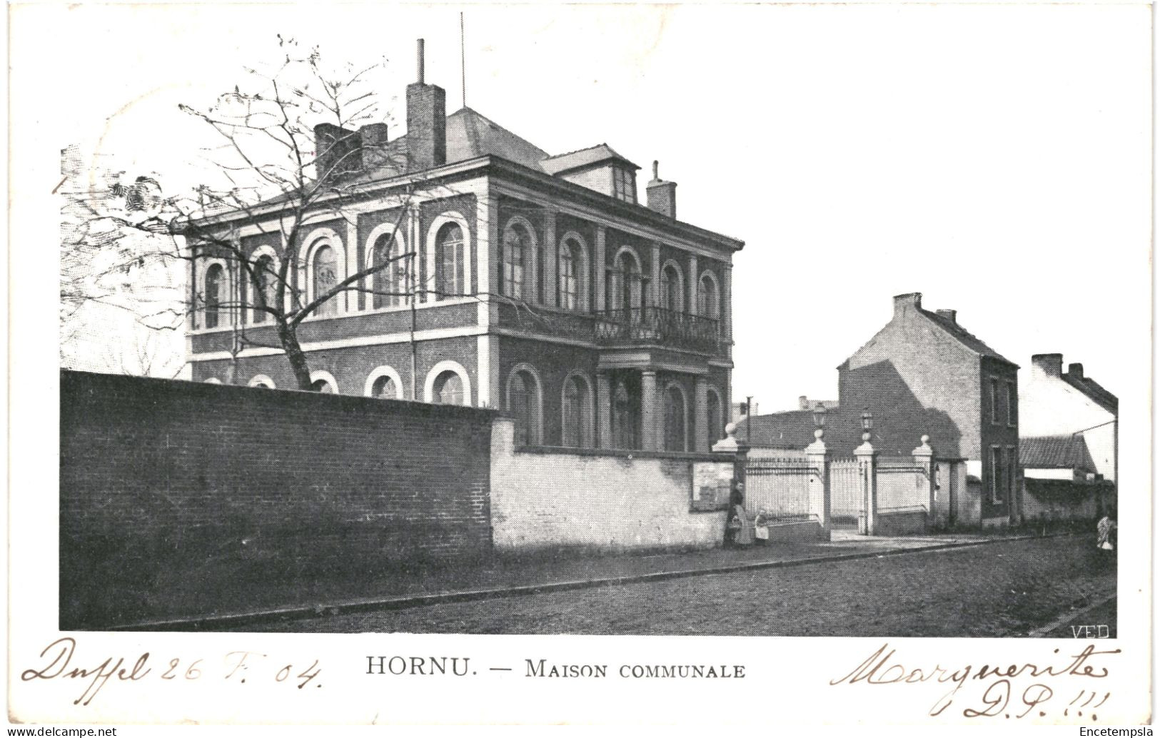 CPA Carte Postale Belgique  Hornu Maison Communale 1904 VM75941 - Boussu