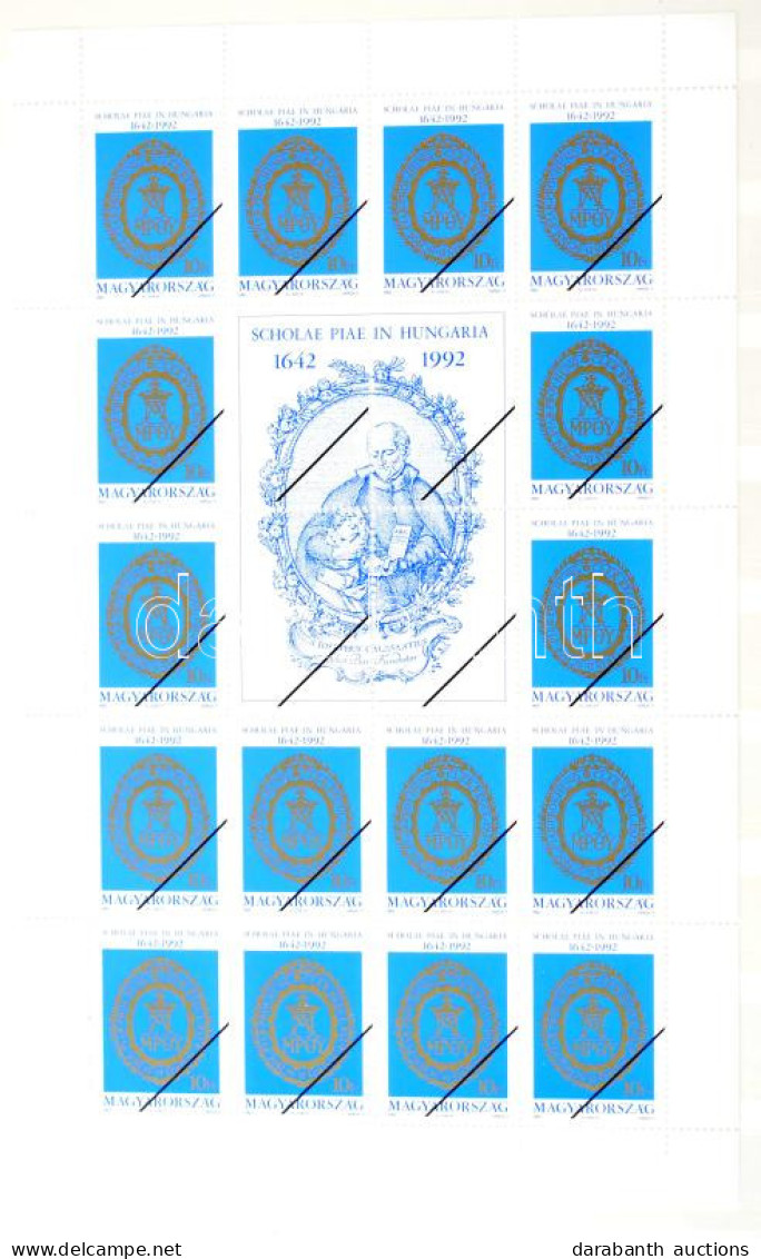 ** 1992 Sorok, Blokkok, Eseménybélyegek, Teljes ívek Több Példányban, Hozzá Minták, FDC-k, Levelek 16 Fehér Lapos A/4 Be - Otros & Sin Clasificación