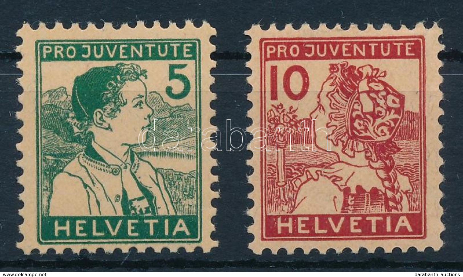 ** Svájc 1915 Pro Juventute Mi 128-129 (Mi EUR 200,-) - Andere & Zonder Classificatie