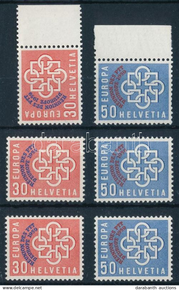 ** Svájc 1959 3 X Mi 681-682 (Mi EUR 120,-) - Autres & Non Classés