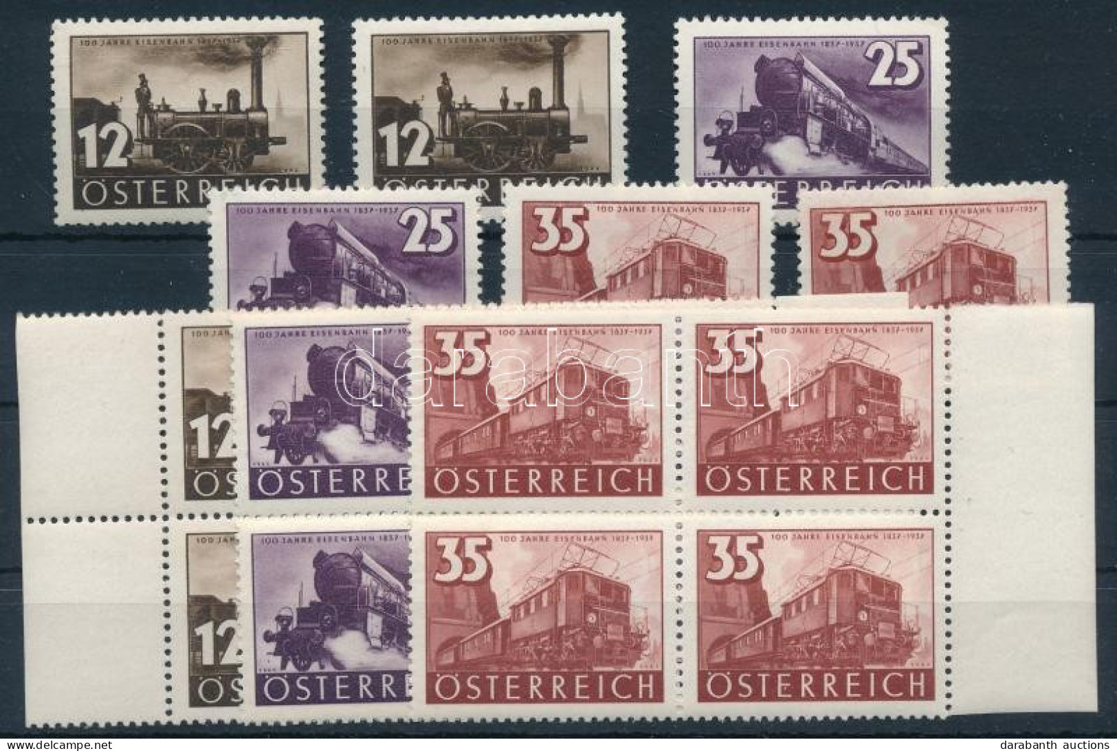 ** Ausztria 1937 6 X Mi 646-648 (Mi EUR 108,-) - Sonstige & Ohne Zuordnung