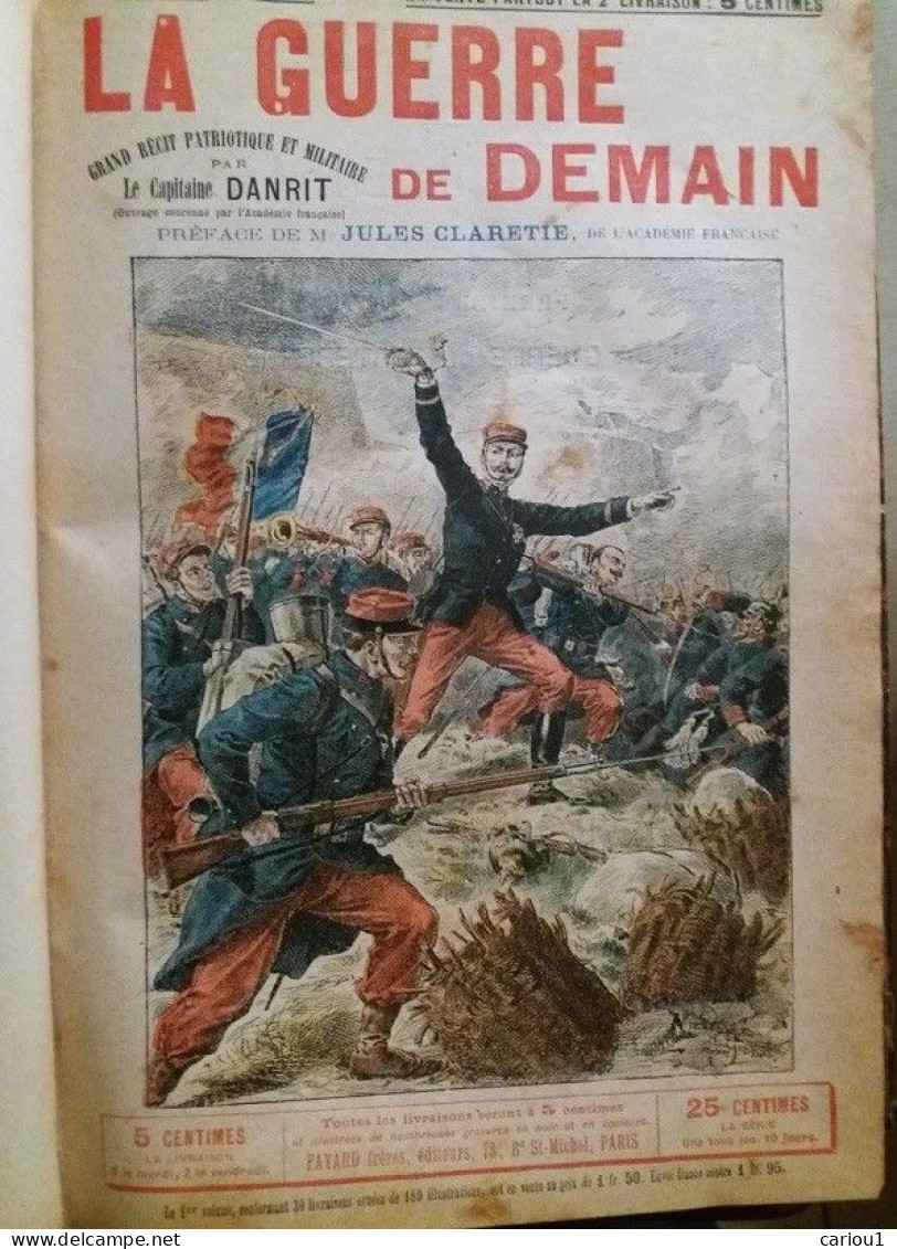 C1 Capitaine DANRIT La GUERRE DE DEMAIN Guerre Des Forts RELIE ILLUSTRE Port Inclus France - SF-Romane Vor 1950