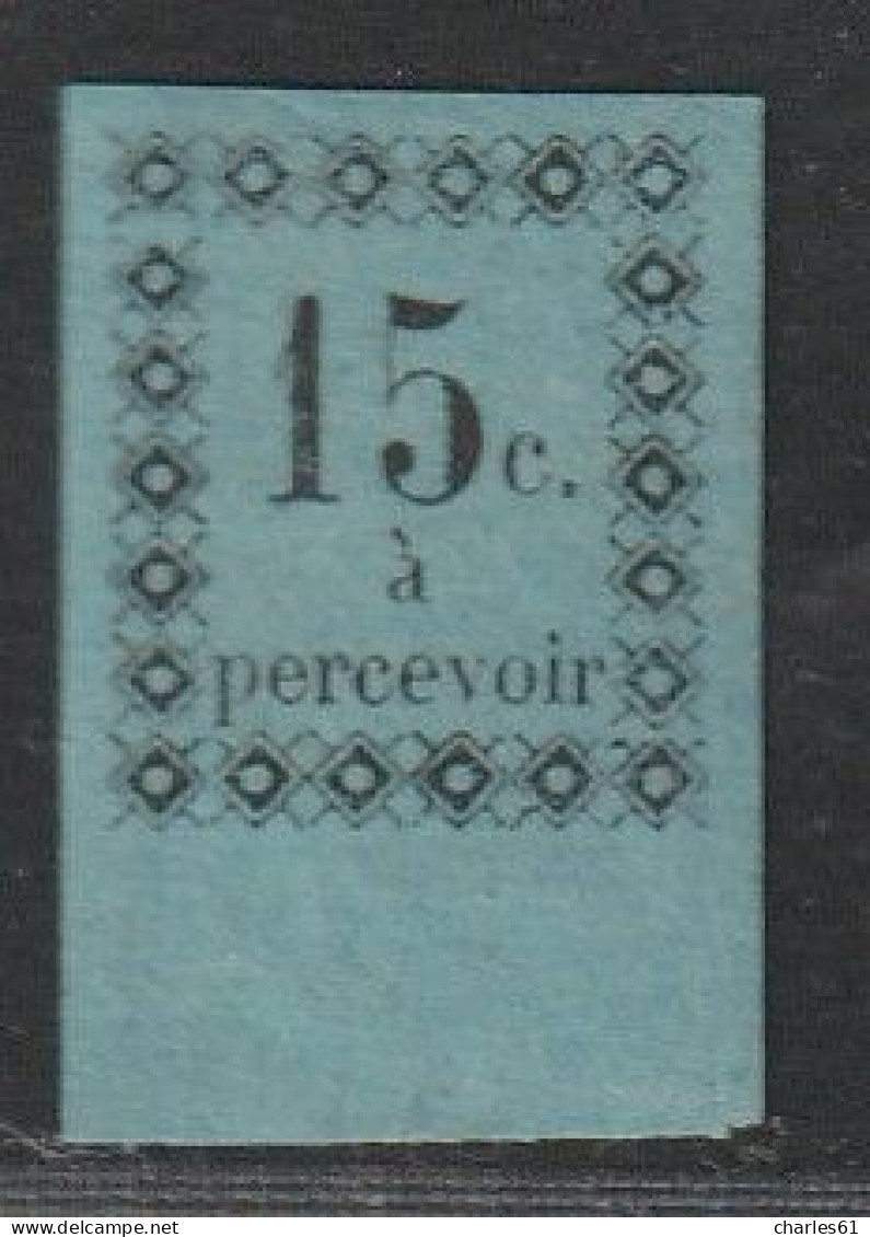 GUADELOUPE - TAXE : N°4 * (1879) 15c Noir Sur Bleu Pâle - Portomarken