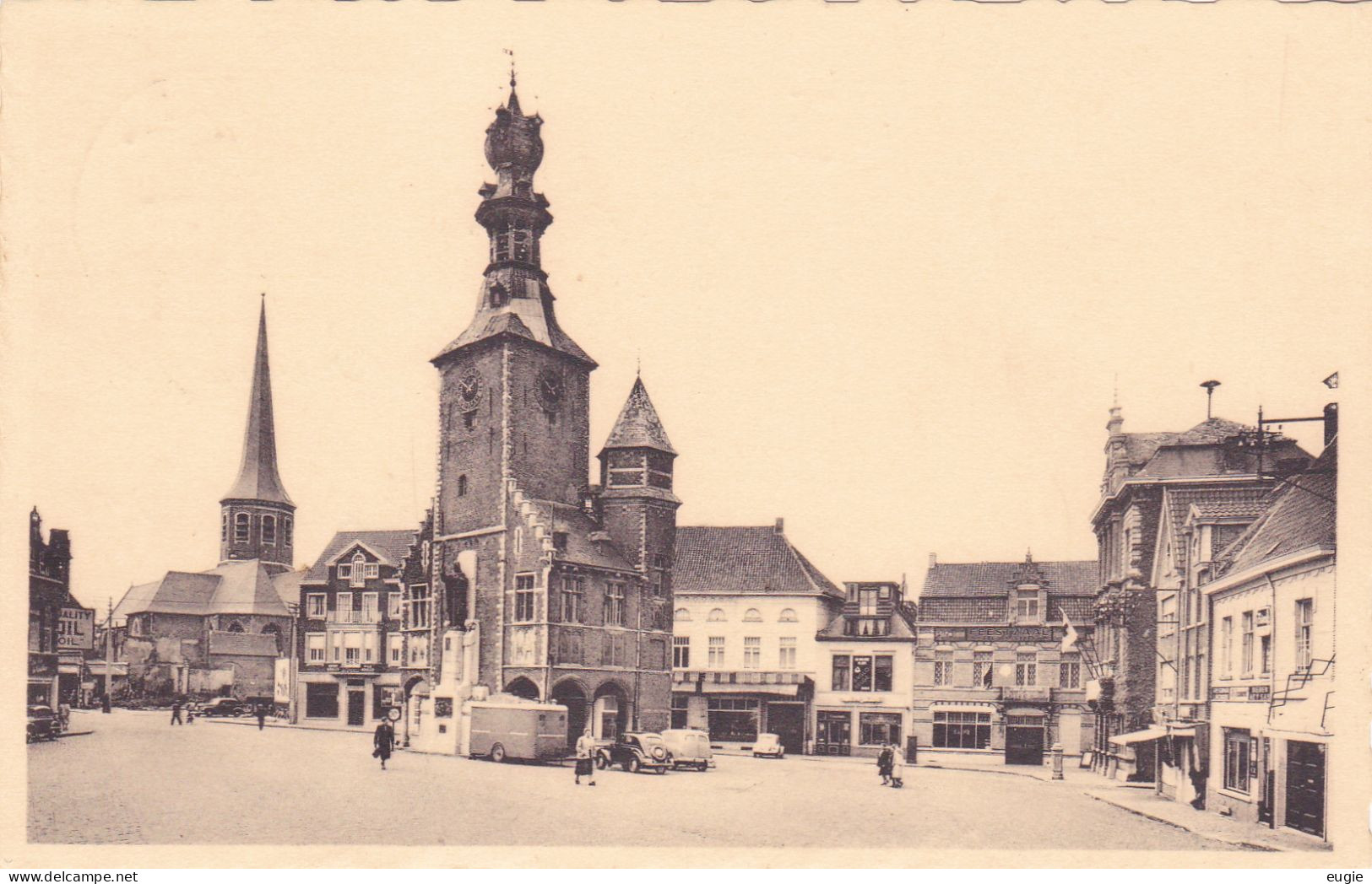 2913/ Tielt, Markt Met Halletoren En St. Pieterskerk - Tielt