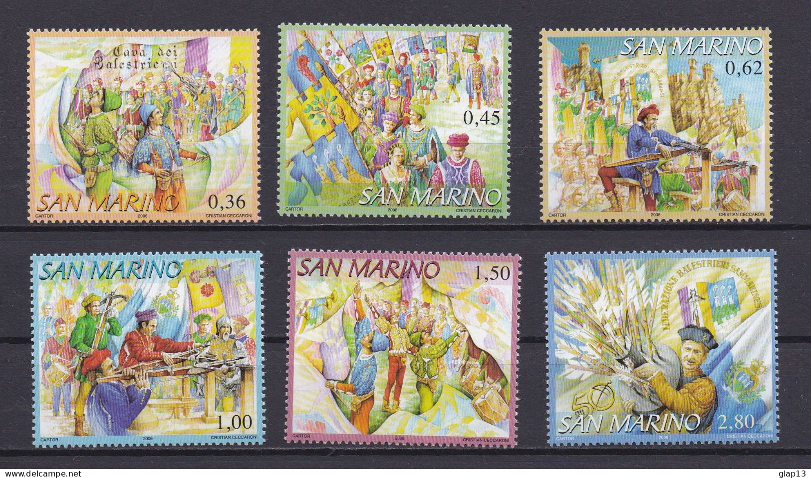 SAINT MARIN 2006 TIMBRE N°2057/62 NEUF** ARBALETRIERS - Unused Stamps