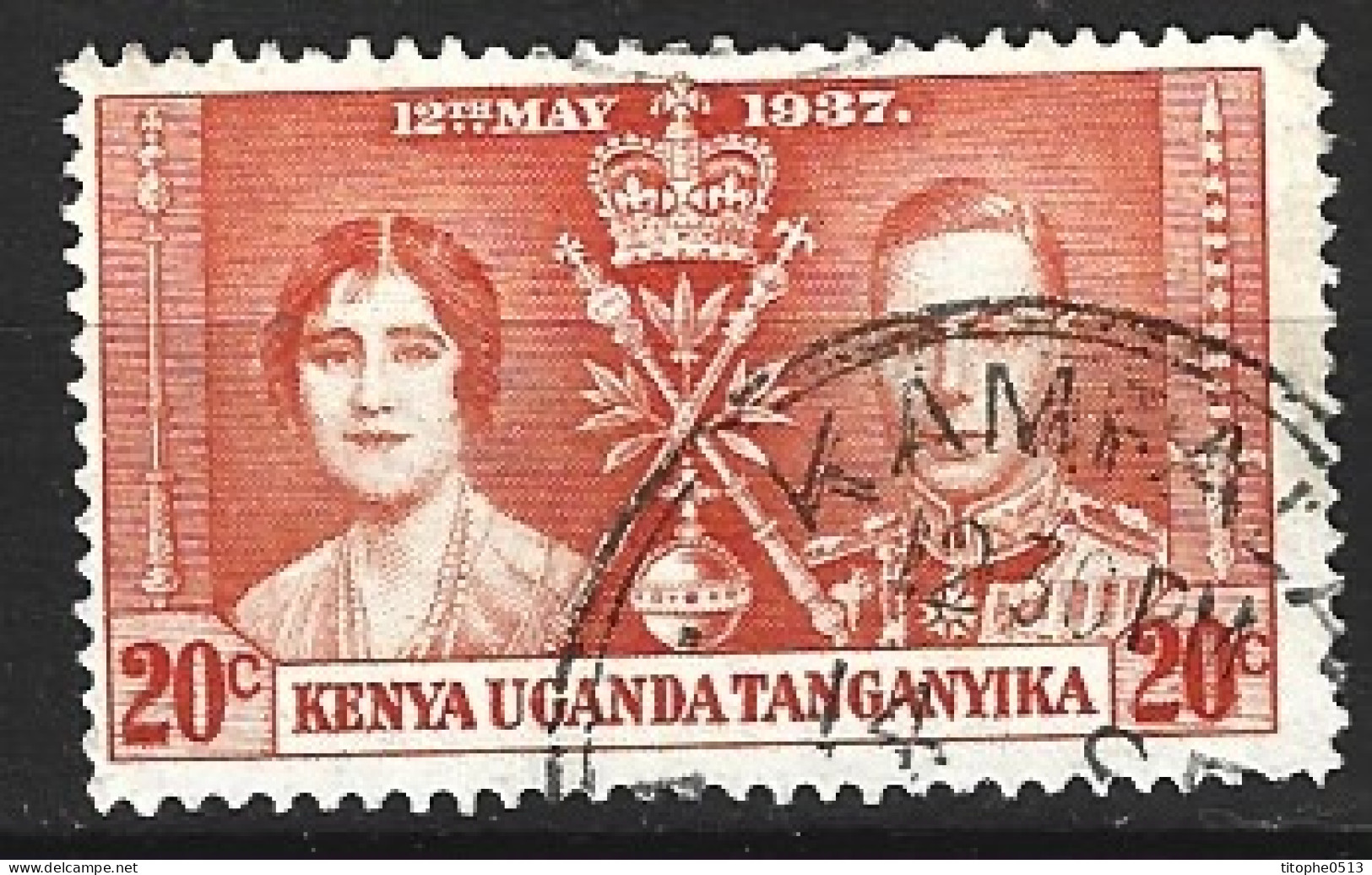 KENYA OUGANDA TANGANYIKA. N°48 Oblitéré De 1937. Couronnement De George VI. - Kenya, Uganda & Tanganyika