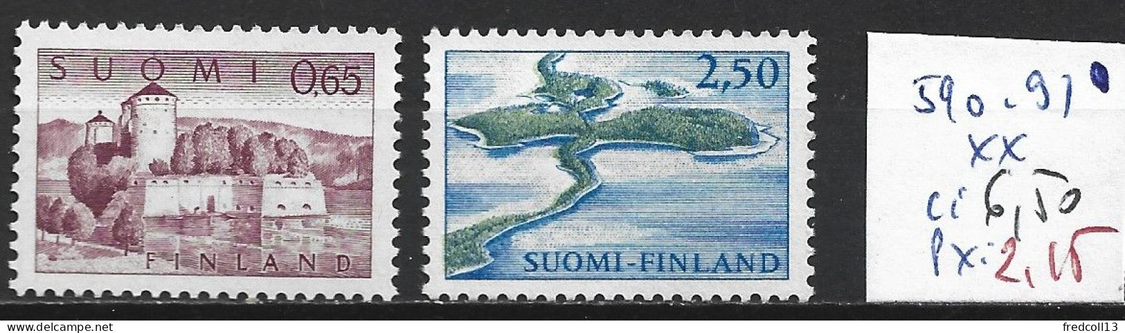 FINLANDE 590-91 ** Côte 6.50 € - Nuevos