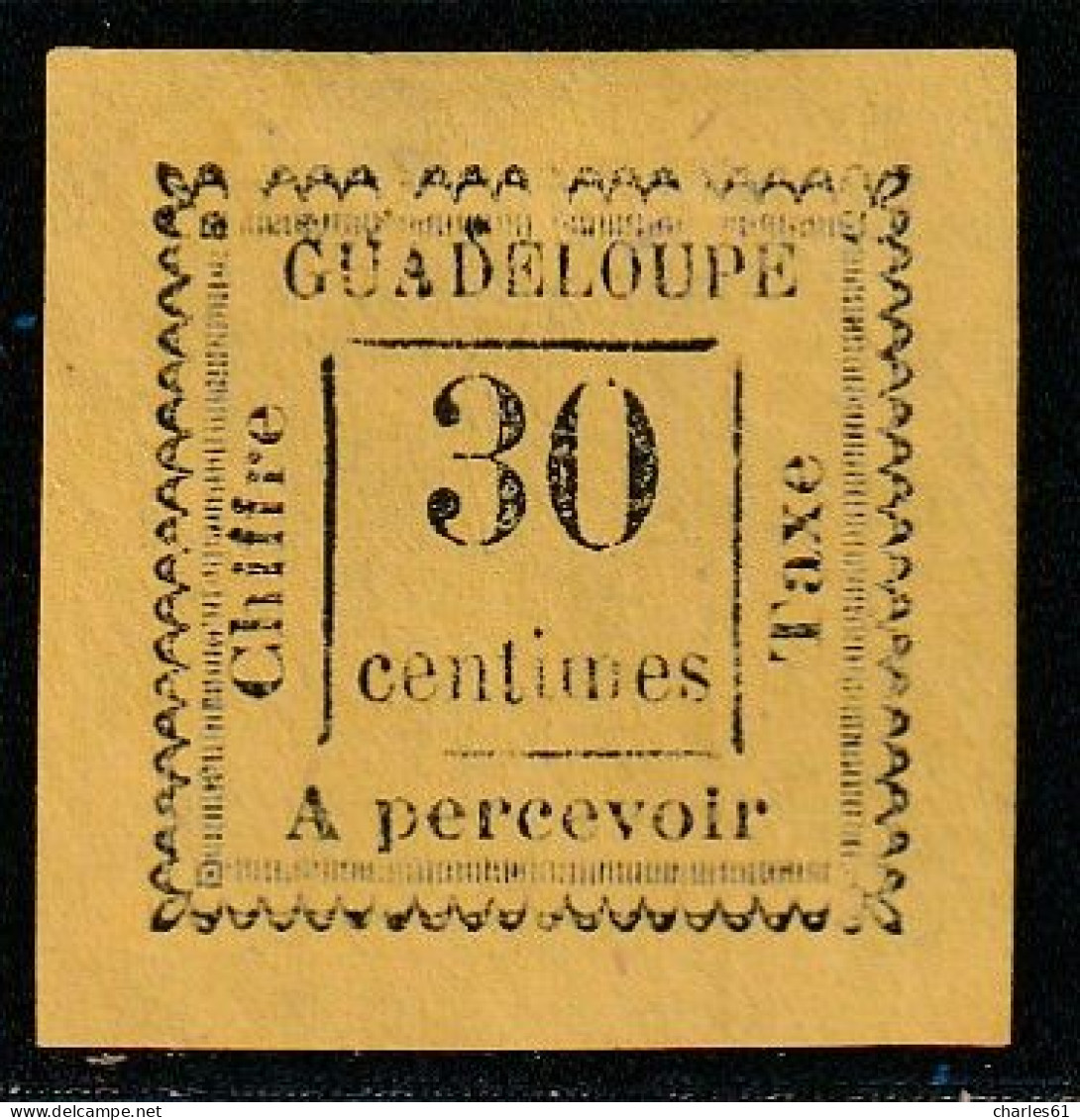 GUADELOUPE - TAXE : N°10 (*) (1884) 30c Jaune - Postage Due