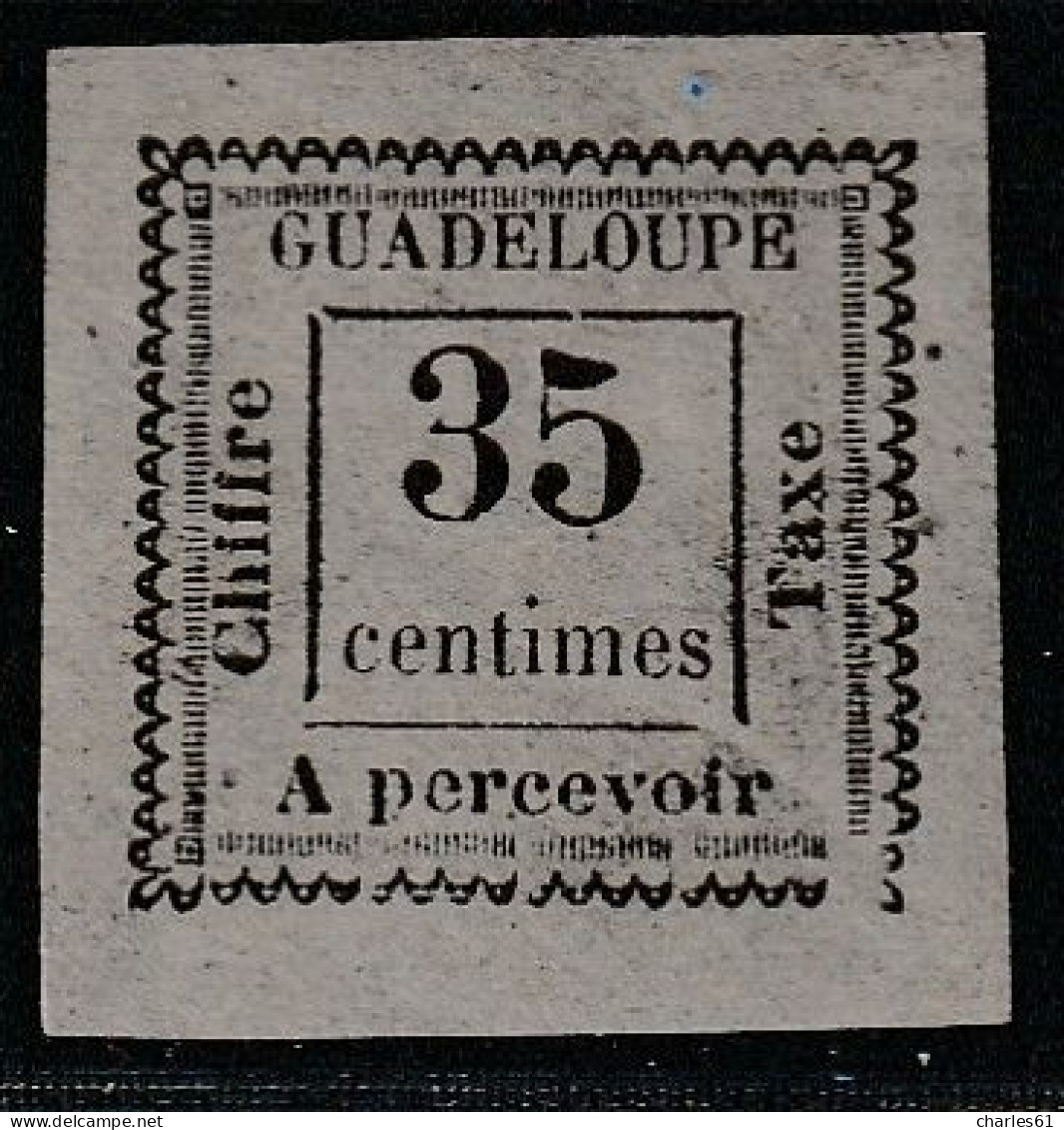 GUADELOUPE - TAXE : N°11 * (1884) 35c Gris - Postage Due