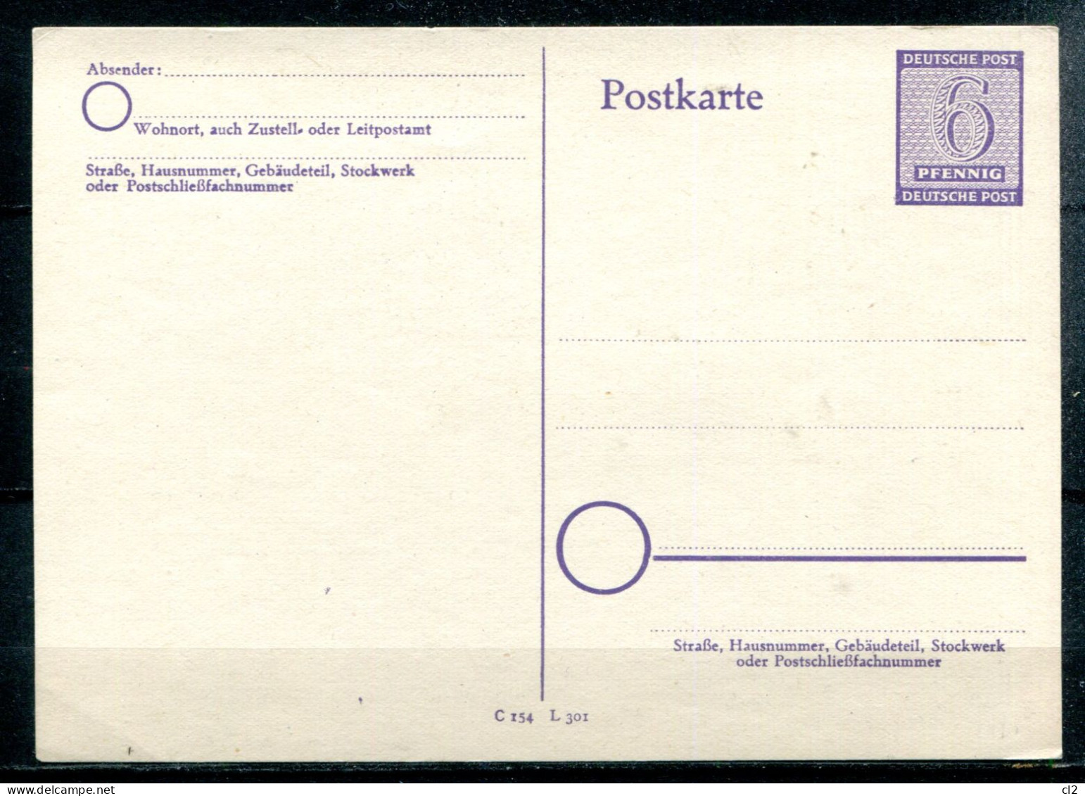 Zone Soviétique D'Occupation - West-Sachsen - Ganzsache Michel P17 - Postal  Stationery