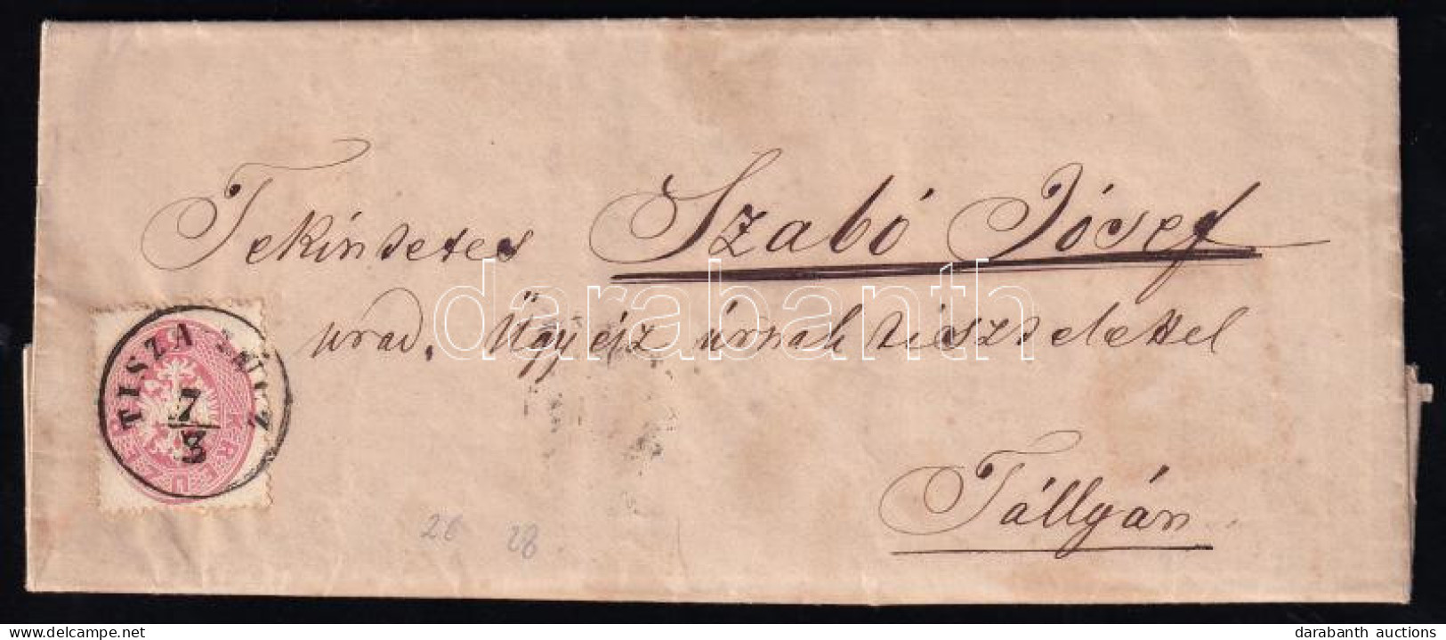 1864 5kr Levélen "TISZA-LÚCZ" - Tállya - Autres & Non Classés