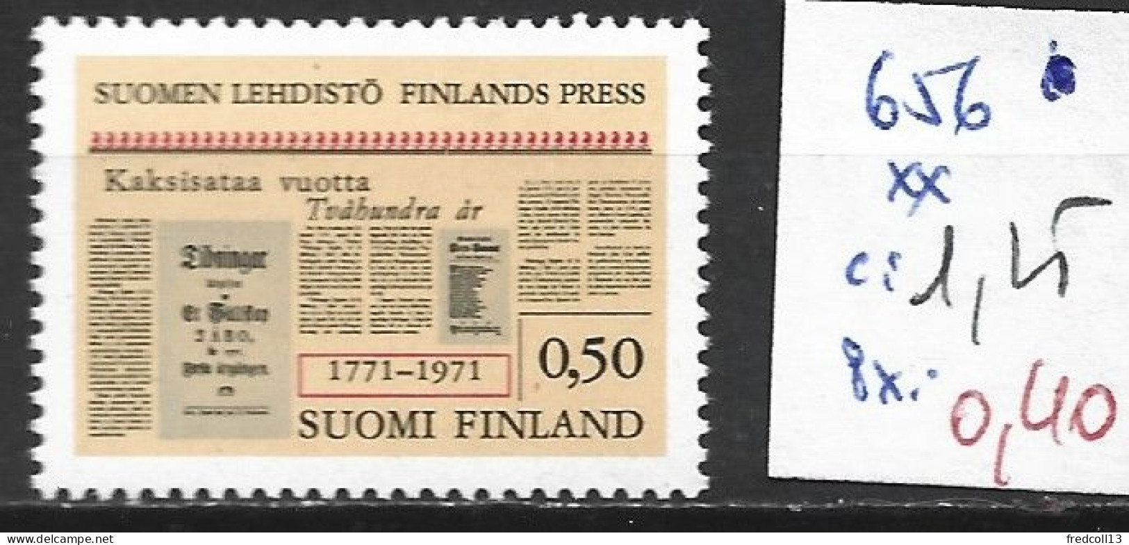 FINLANDE 656 ** Côte 1.25 € - Unused Stamps