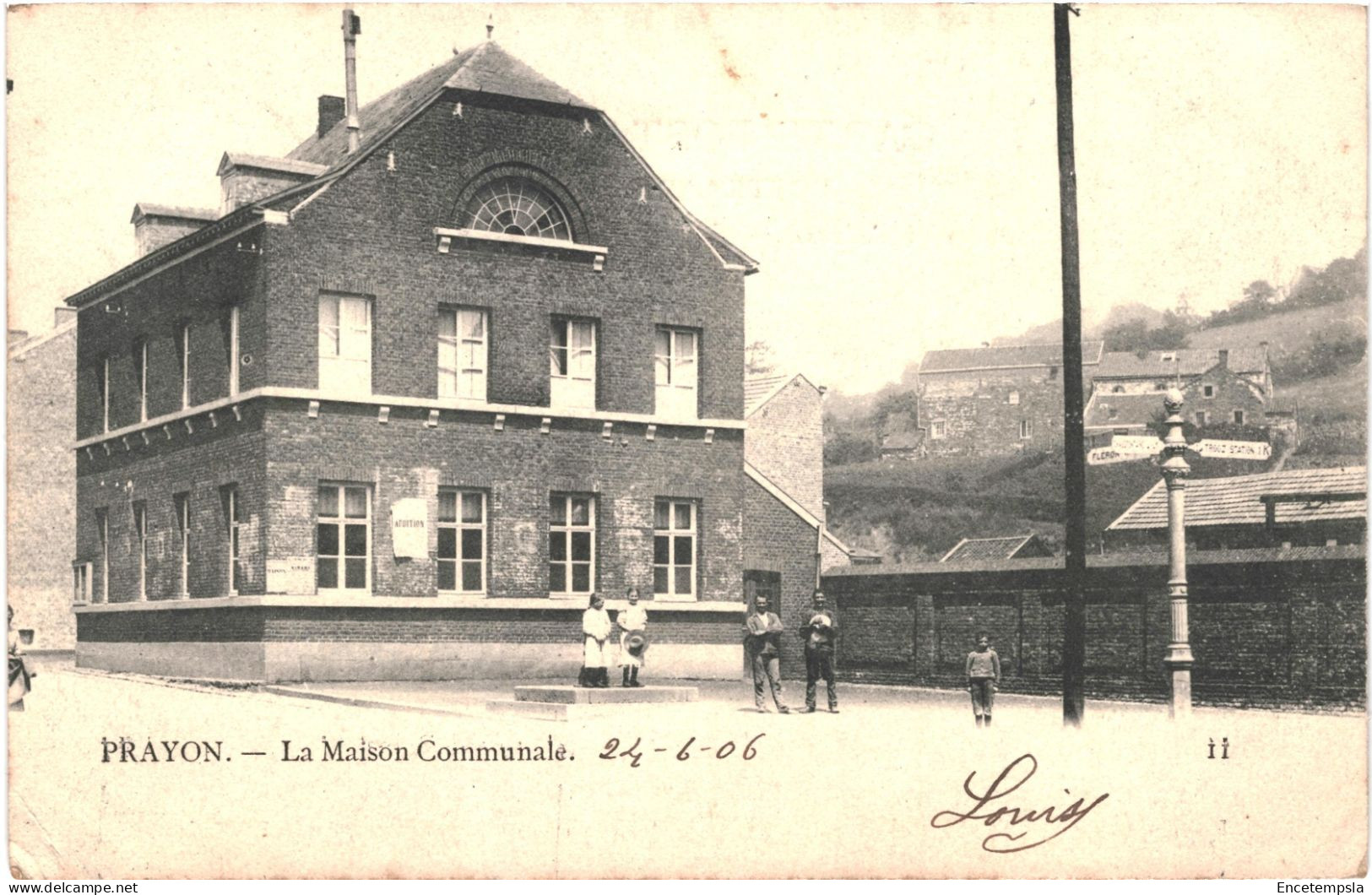 CPA Carte Postale Belgique Prayon Maison Communale 1906 VM75948ok - Trooz