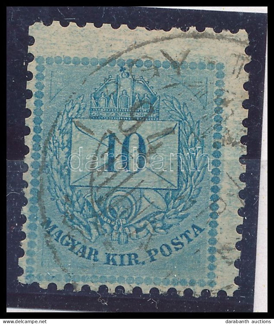 O 1881 Színesszámú 10kr Látványosan Túlfestékezett - Other & Unclassified