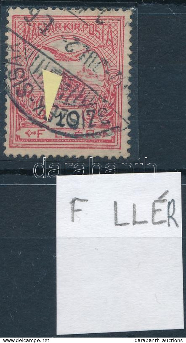 O 1906 Turul 10f "F LLÉR" Lemezhibával - Other & Unclassified