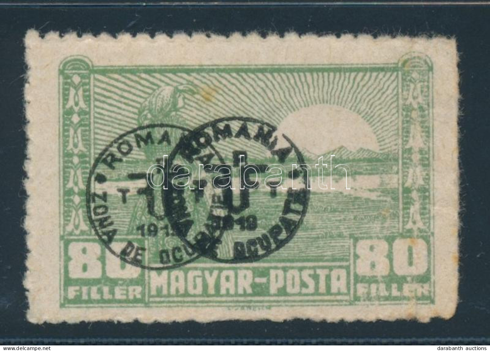 ** Debrecen II. 1920 80f Kettős Felülnyomással, Bodor Vizsgálójellel (ráncok / Creases) - Altri & Non Classificati