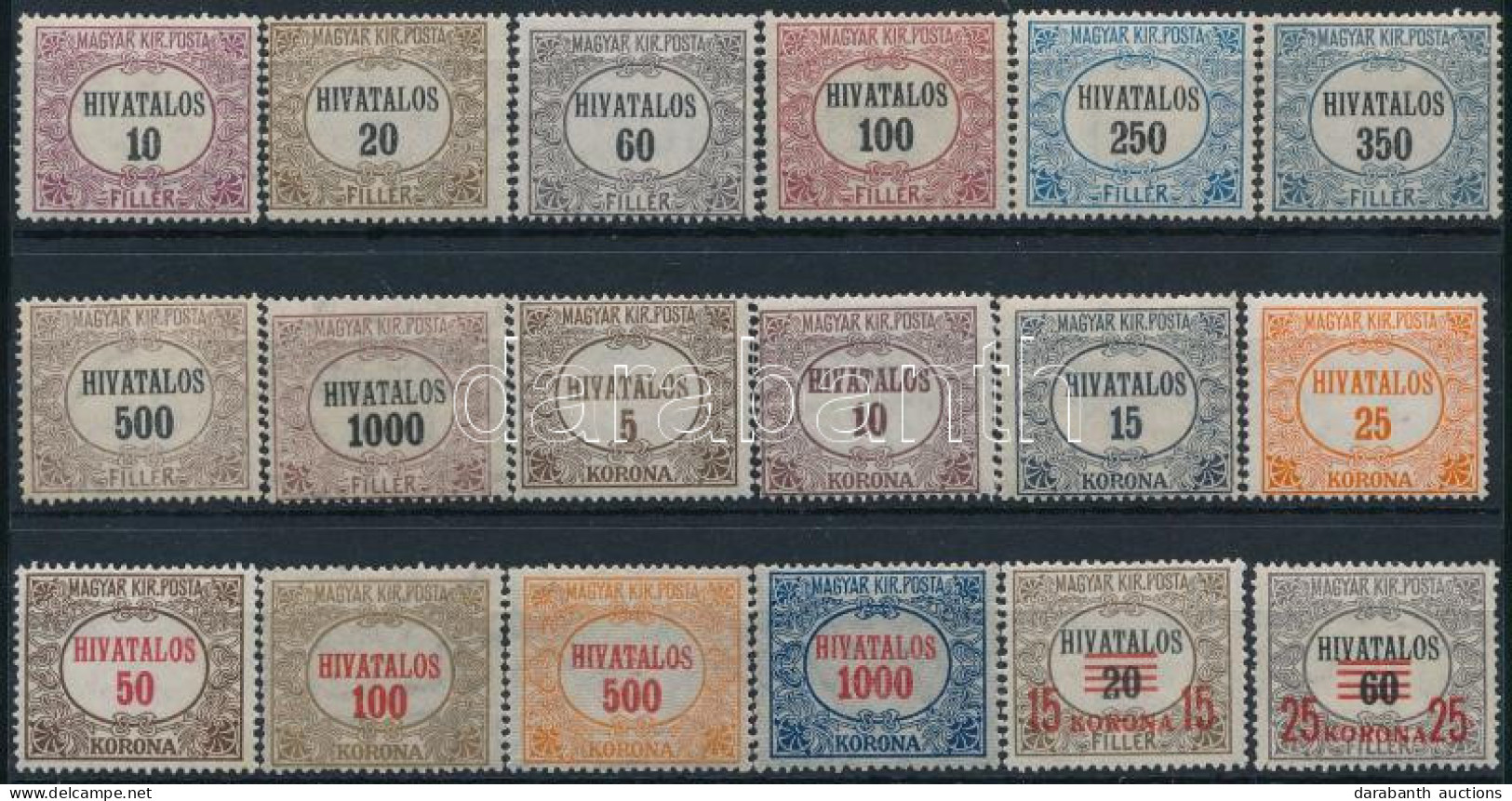 ** 1921 Hivatalos 18 Db Klf Bélyeg - Other & Unclassified