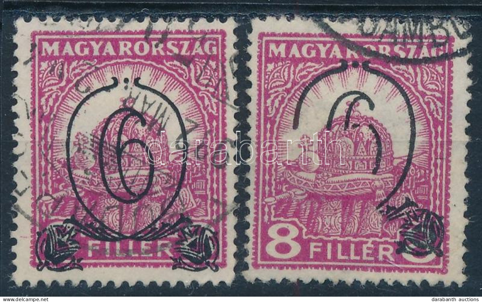 O 1931 Kisegítő Bélyegek 6/8f Hiányos Felülnyomattal + Támpéldány - Otros & Sin Clasificación