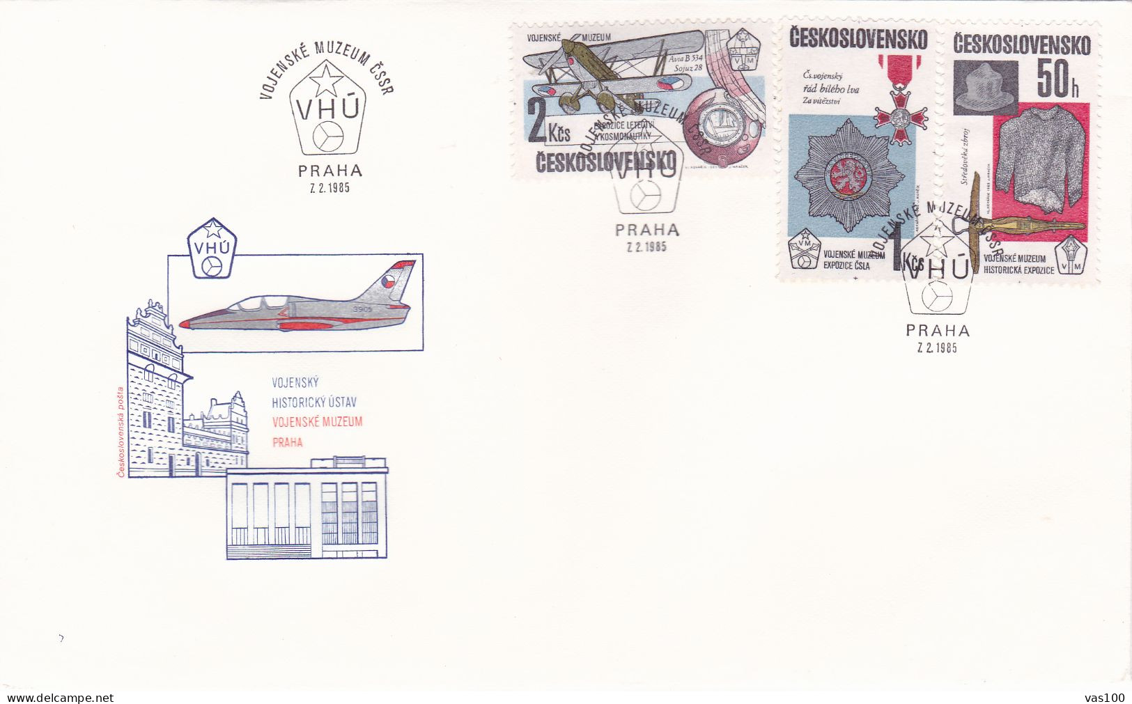 AVIATION COVERS  FDC  CIRCULATED 1985Tchécoslovaquie - Covers & Documents